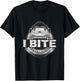 Funny Shark shirt for kids I bite T-Shirt - T-Shirt | Black