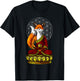 Fox Buddha Zen Yoga Meditation Funny Animal Spiritual T-Shirt - T-Shirt | Black