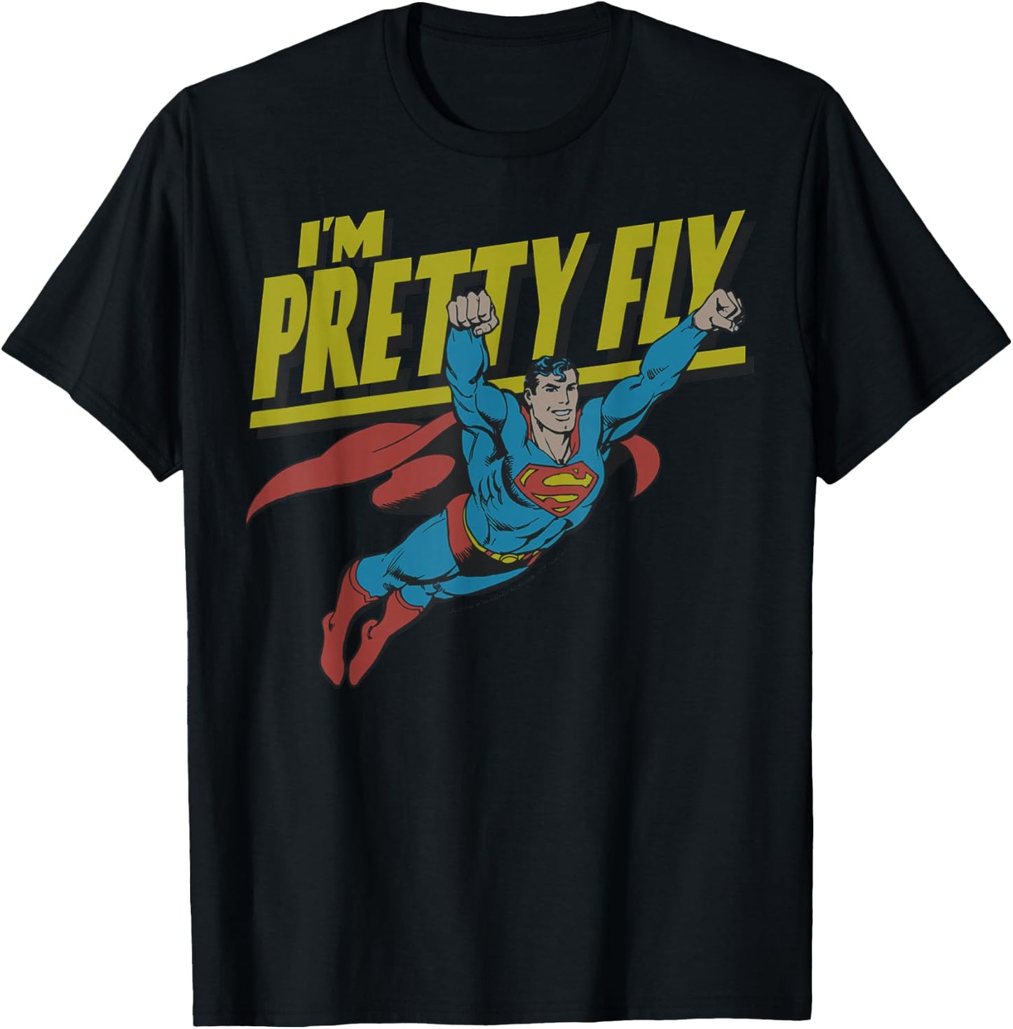 DC Comics Superman Pretty Fly Retro Small T-Shirt - T-Shirt | Black