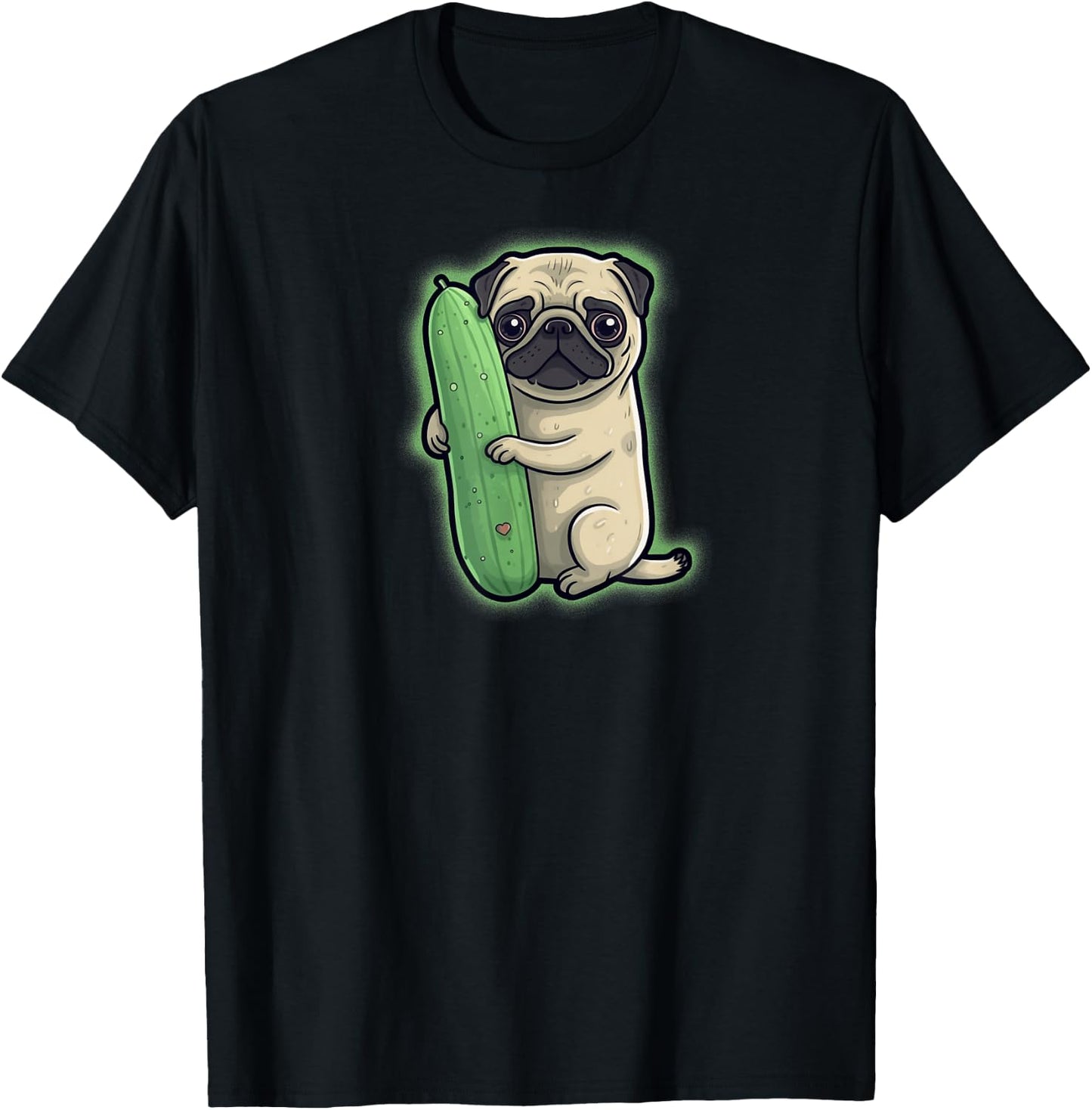Pickle Pug T-Shirt - T-Shirt | Black