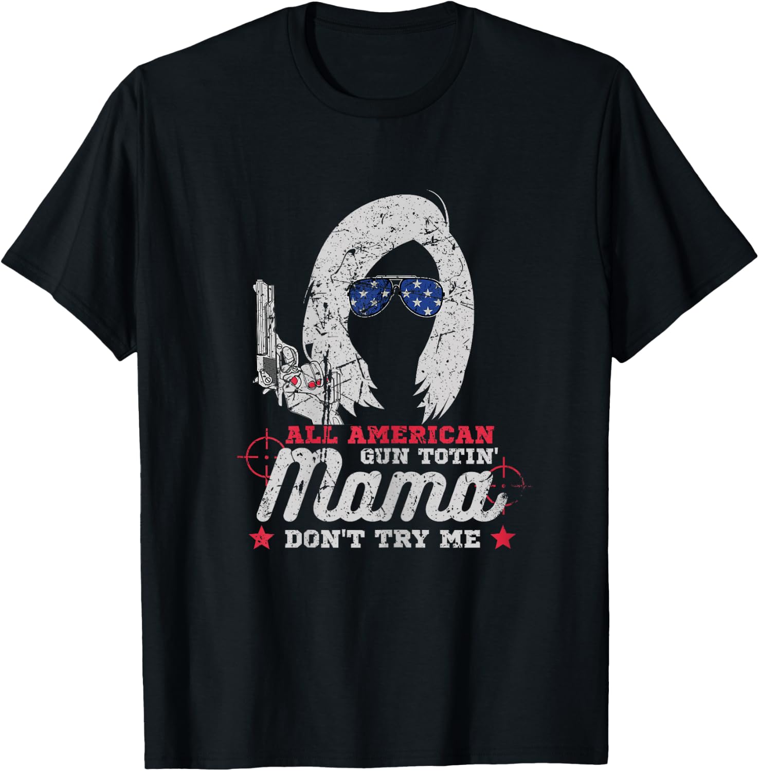 All American Gun Totin' Mama T-Shirt - T-Shirt | Black