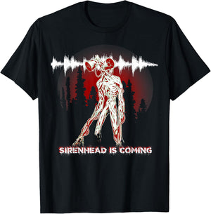 Creepy Creature Siren Head Creepypasta Horror Halloween Meme T-Shirt - T-Shirt | Black