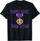 Purple Heart Combat Veteran - purple heart medal T-Shirt - T-Shirt | Black