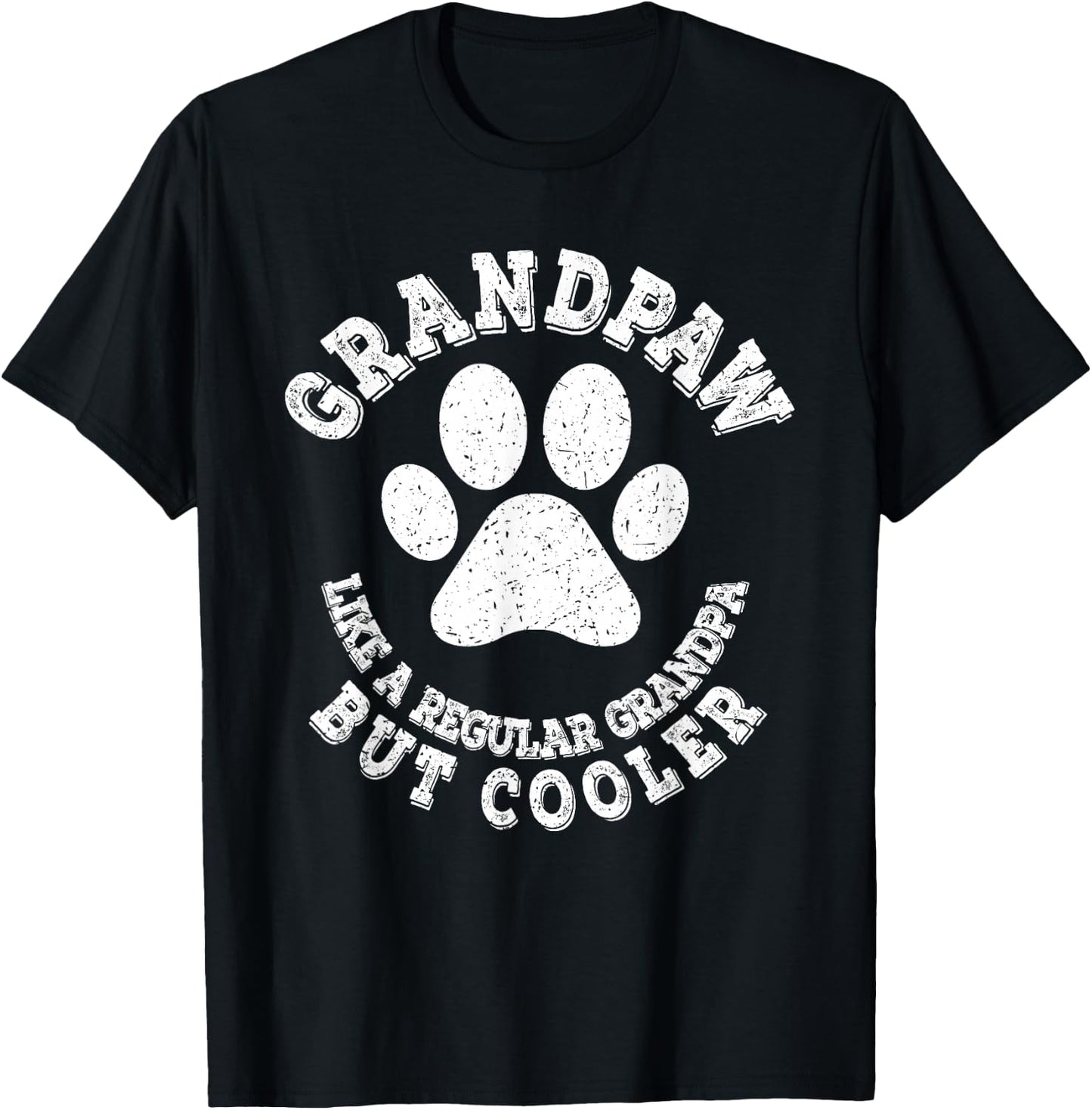 Grandpaw Dog Grandpa Grandfather Funny Vintage Grand Paw Men T-Shirt - T-Shirt | Black