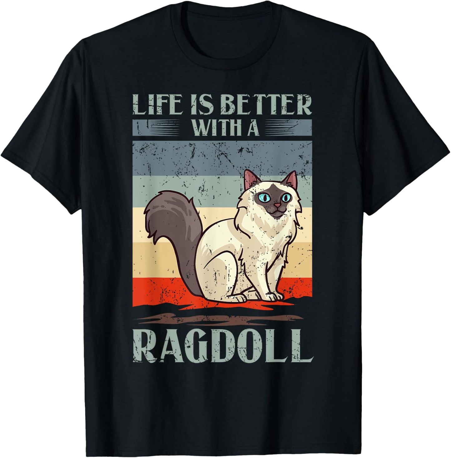 Ragdoll Cat Kitten Owner Lover Women Kids T-Shirt - T-Shirt | Black