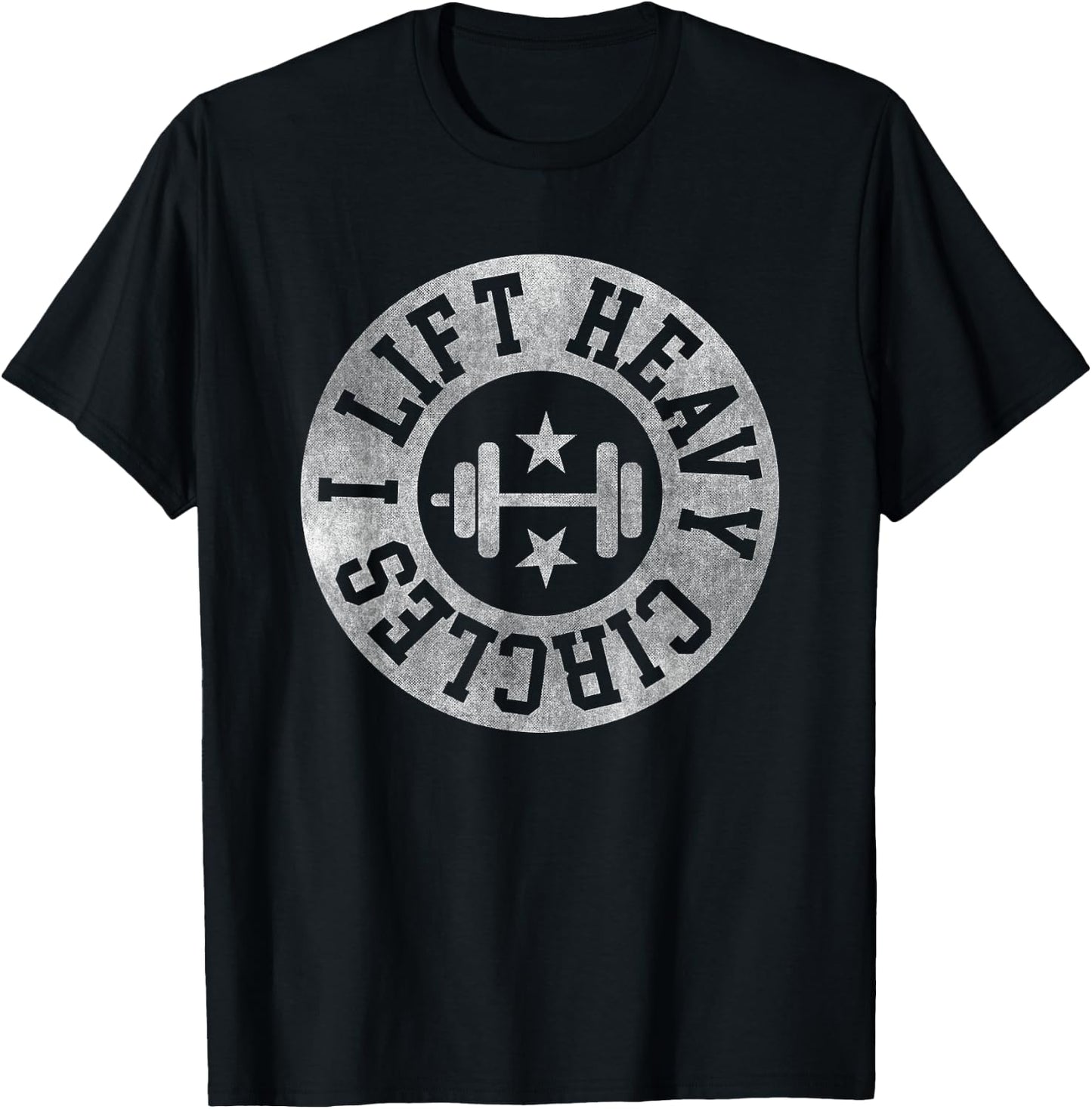 Weightlifting I lift heavy circles Gym Workout powerlifting T-Shirt - T-Shirt | Black