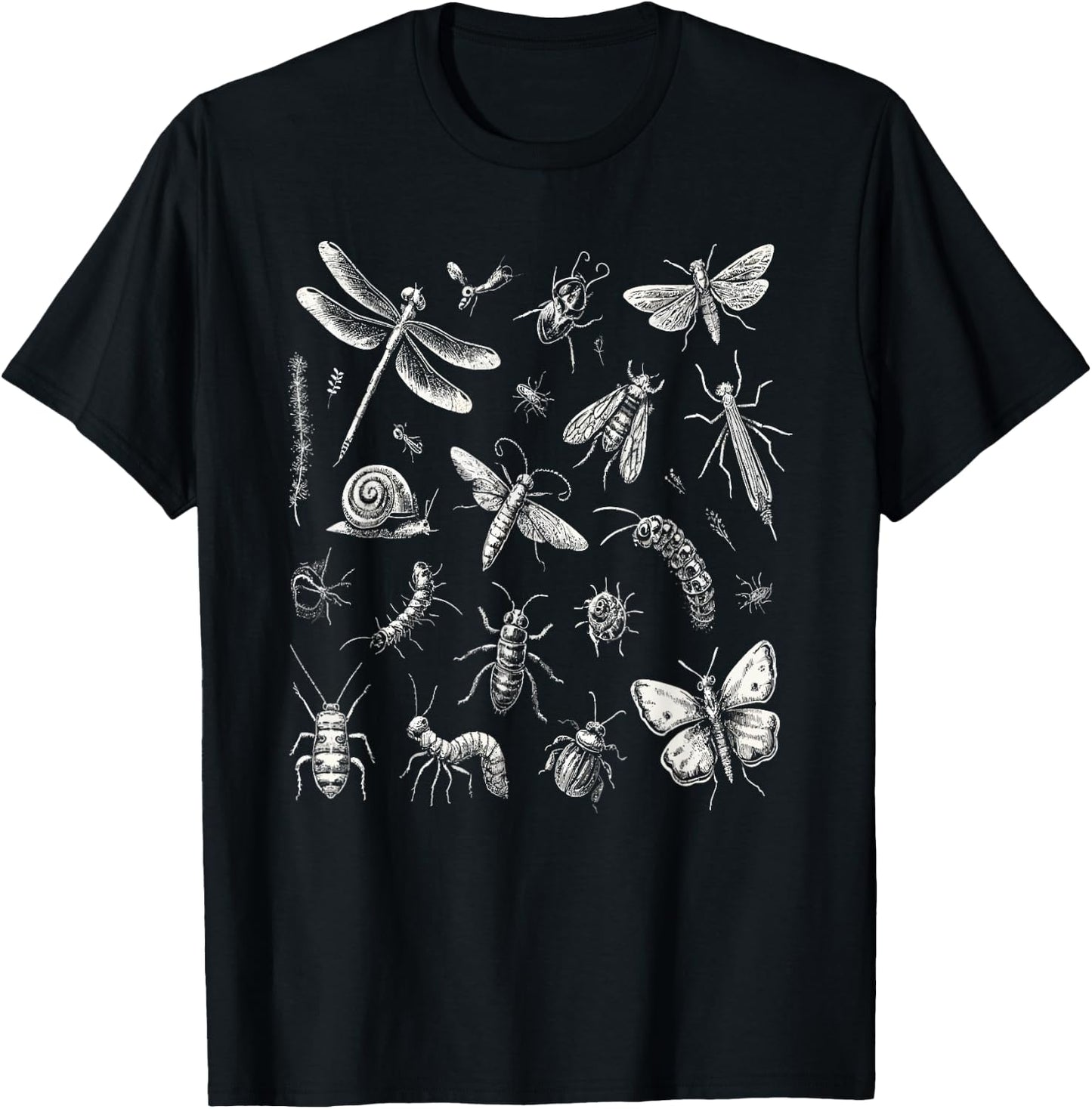 Minibeasts - Insects and Invertebrates Nature Lover T-Shirt - T-Shirt | Black