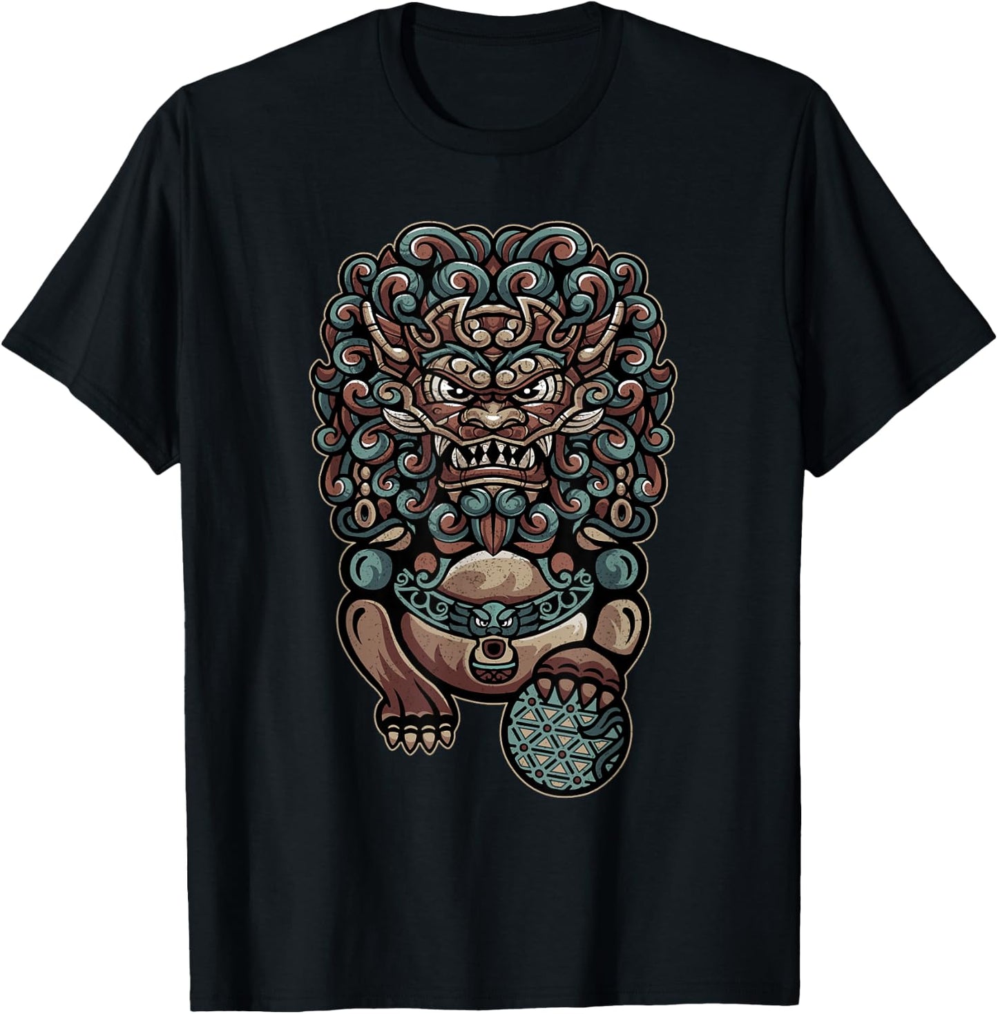 Chinese Guardian Lion Fu Dog or Foo Dog Women T-Shirt - T-Shirt | Black