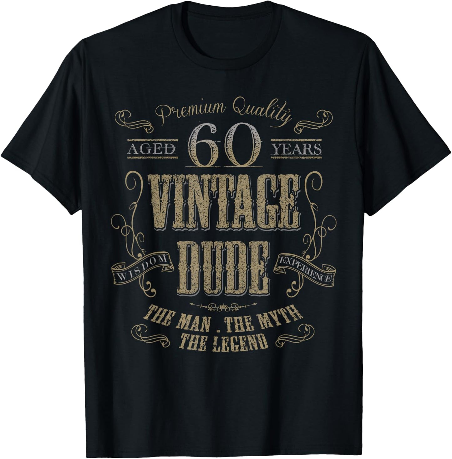 60th birthday Gift for vintage lover 60 years old dude T-Shirt - T-Shirt | Black