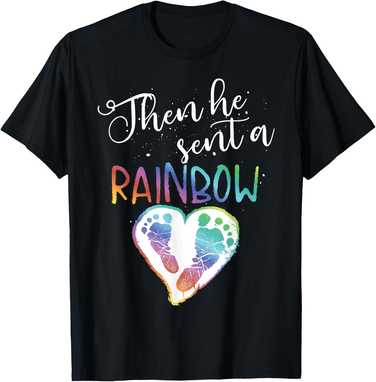 Funny Baby Pregnancy Announcement Rainbow Gift Mom to Be T-Shirt - T-Shirt | Black