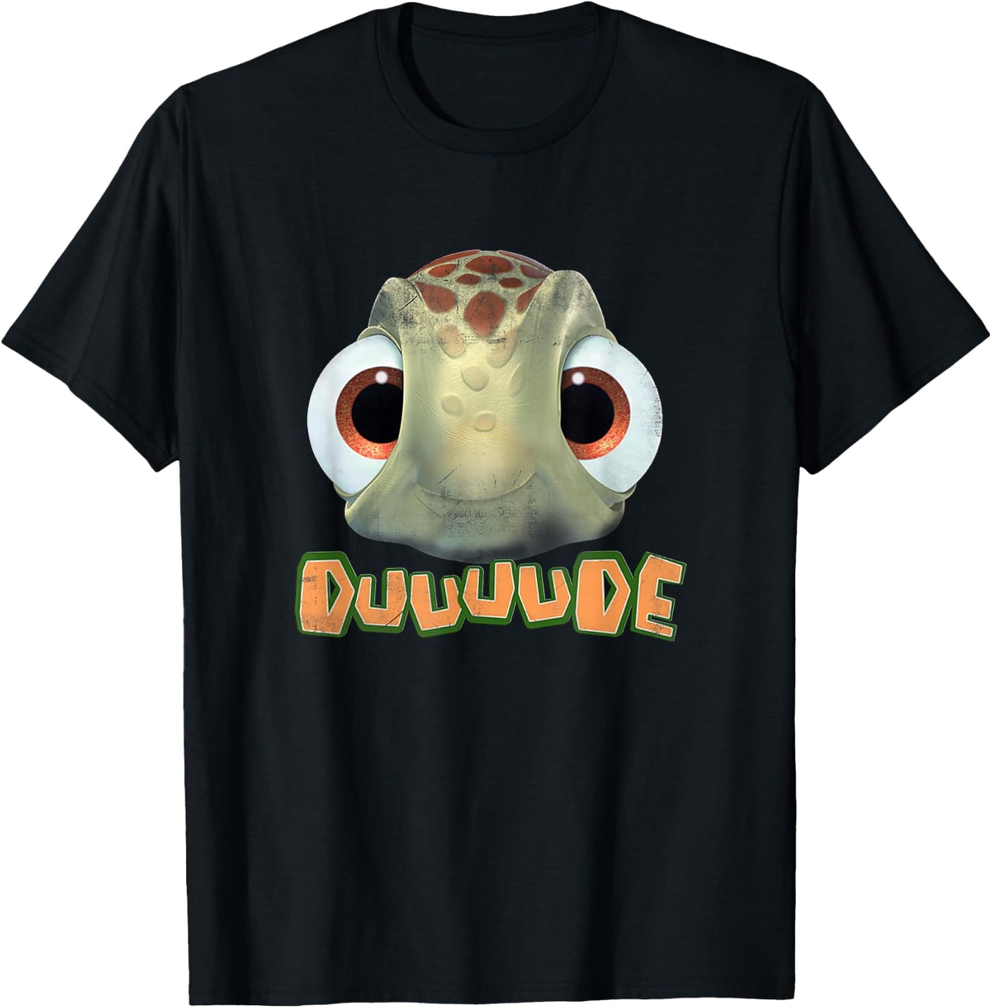 Disney Pixar Finding Nemo Duuuude Squirt Big Head Portrait T-Shirt - T-Shirt | Black