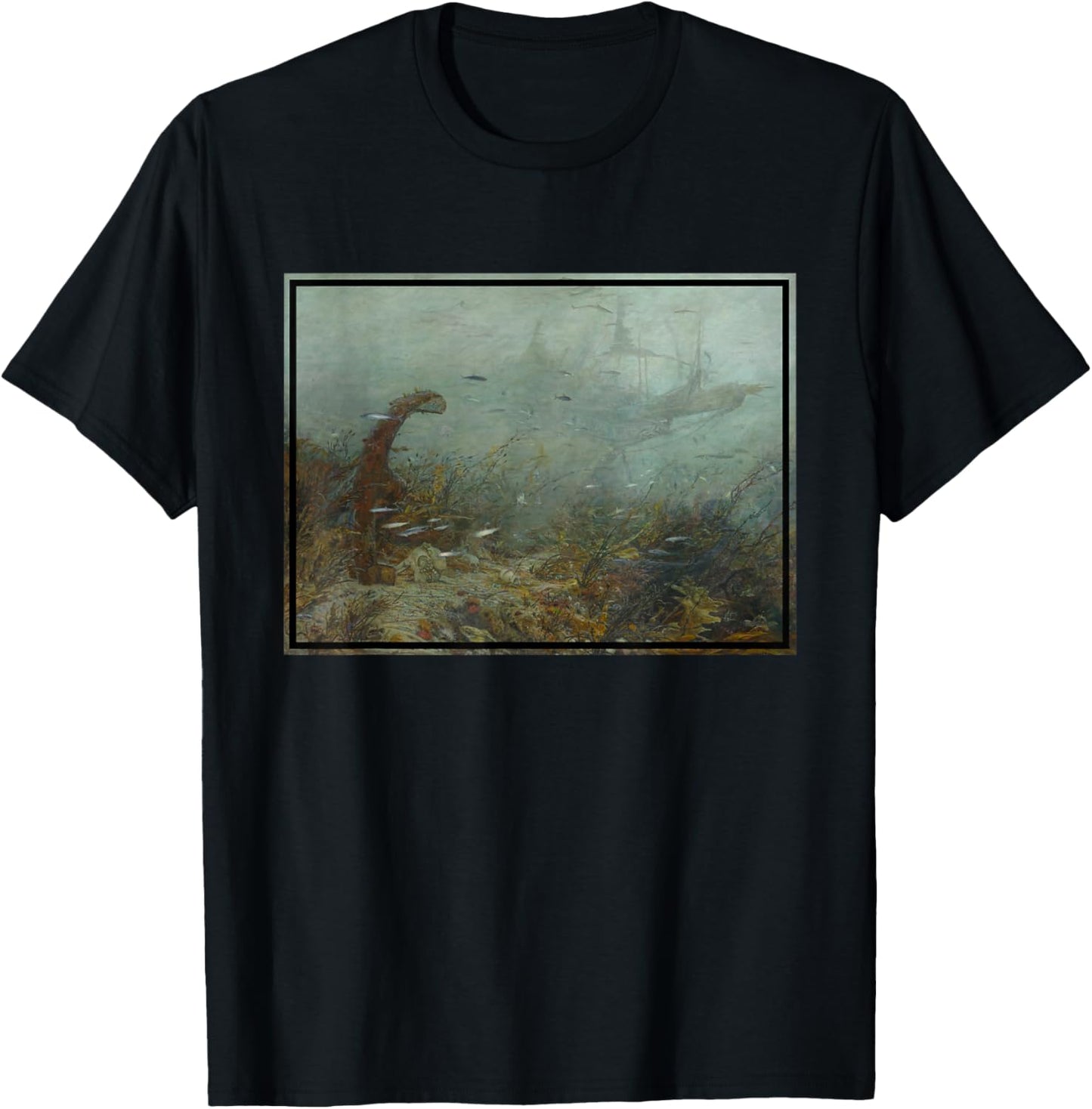Davy Jones Locker Painting (1890) T-Shirt - T-Shirt | Black
