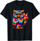 Peace Sign Tie Dye Owl T-Shirt - T-Shirt | Black
