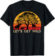 Zoo Animals Wildlife Birthday Party Let's Get Wild Safari T-Shirt - T-Shirt | Black