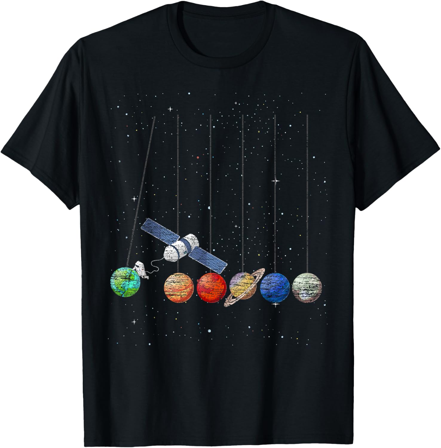 Planets Astronaut T-Shirt - T-Shirt | Black