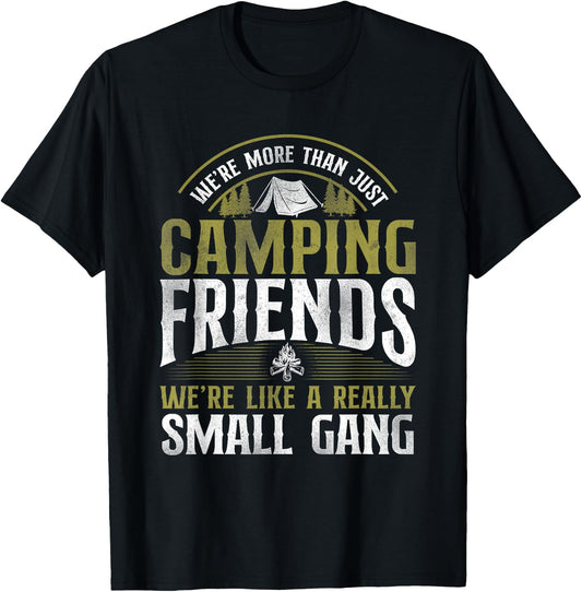 More Than Just Camping Friends Small Gang Tent Family T-Shirt - T-Shirt | Black
