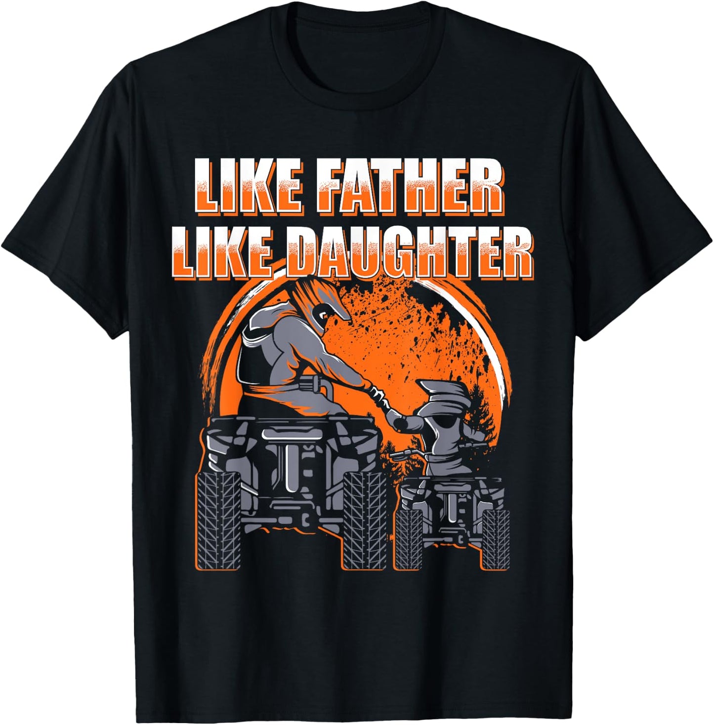 Quad Bike - Father and Daughter ATV Girl T-Shirt - T-Shirt | Black