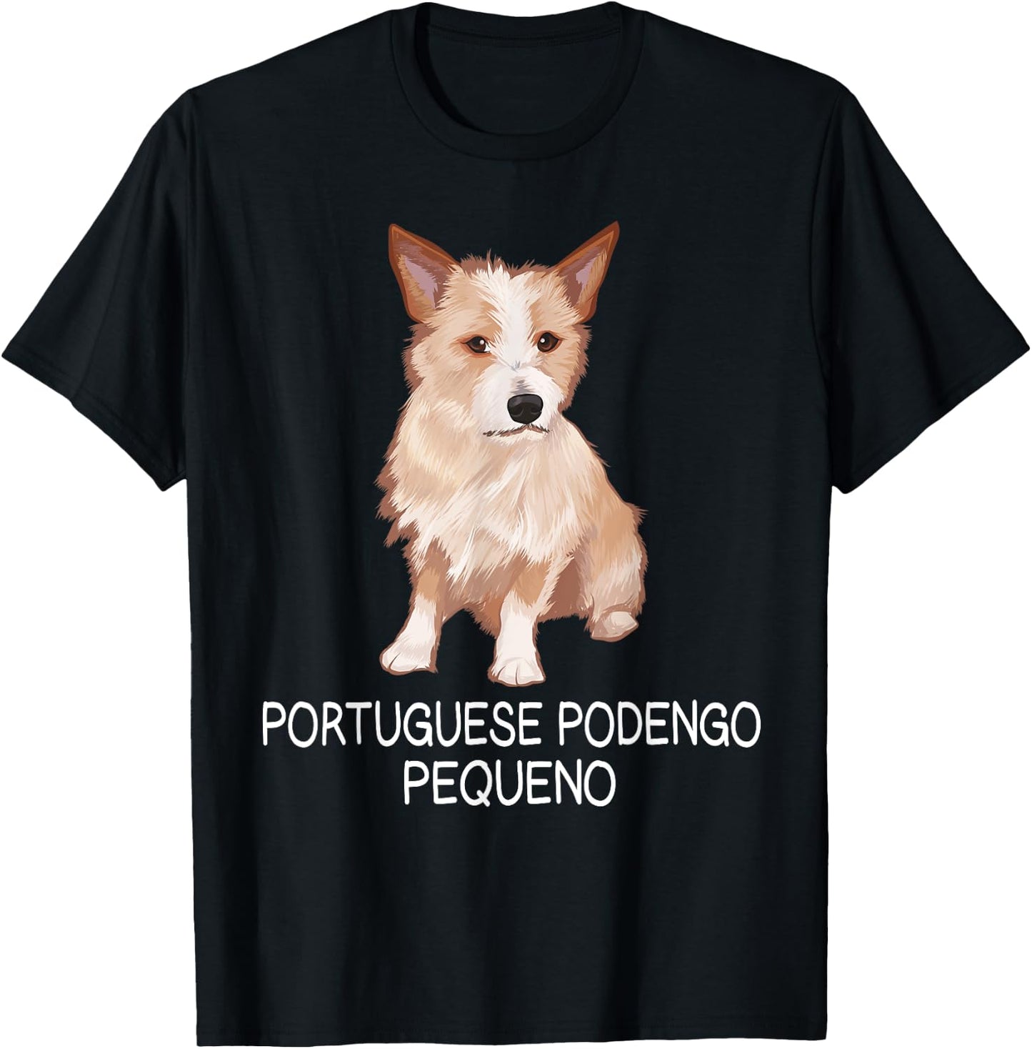 Portuguese Podengo Pequeno Crazy Dog Lover Men Women T-Shirt - T-Shirt | Black