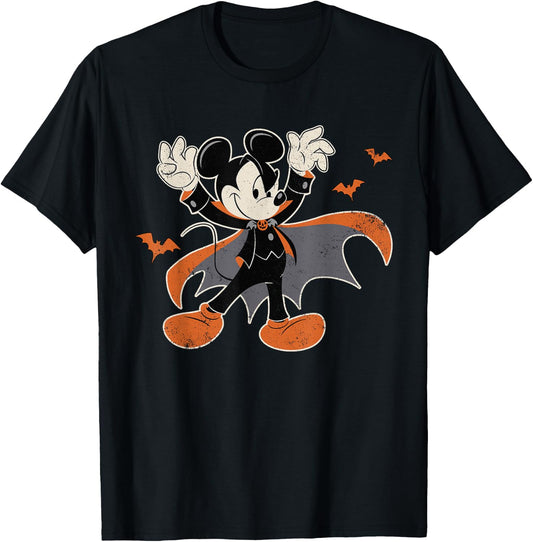 Disney Mickey Mouse Spooky Dracula Costume Halloween T-Shirt - T-Shirt | Black