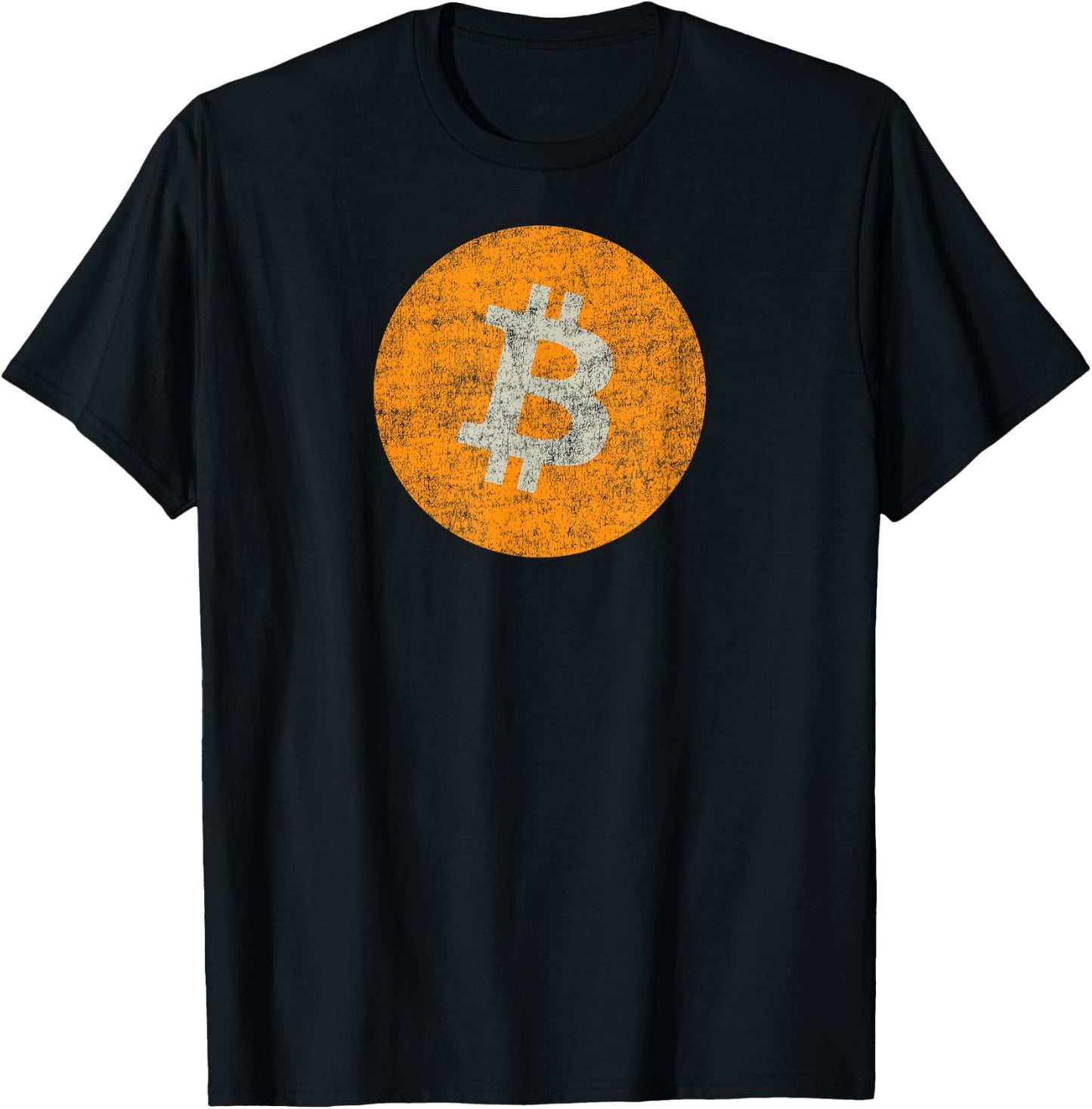 Bitcoin Shirt - Vintage Distressed Bitcoin Logo - Bitcoin T-Shirt - T-Shirt | Black