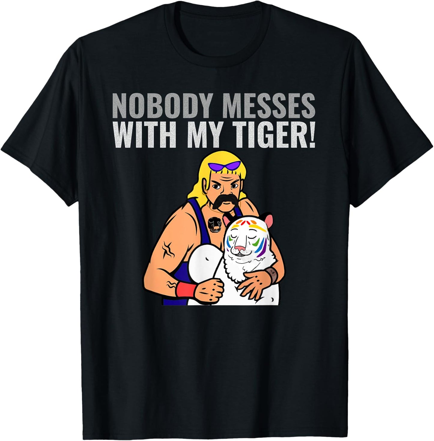 Funny Tiger with Dad Motif - King of the Jungle - Exotic T-Shirt - T-Shirt | Black