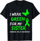 I Wear Green For My Sister Cerebral Palsy Ribbon T-Shirt - T-Shirt | Black