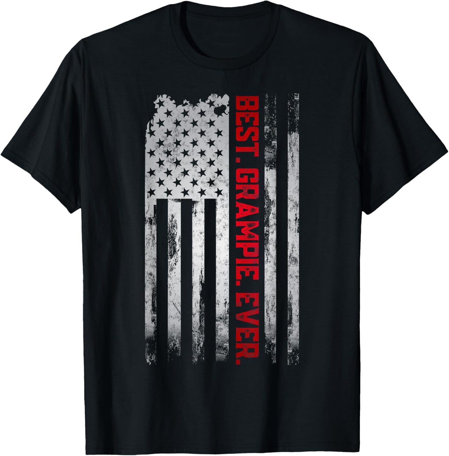 Best Grampie Ever American USA flag Father’s day gift G-Dad T-Shirt - T-Shirt | Black