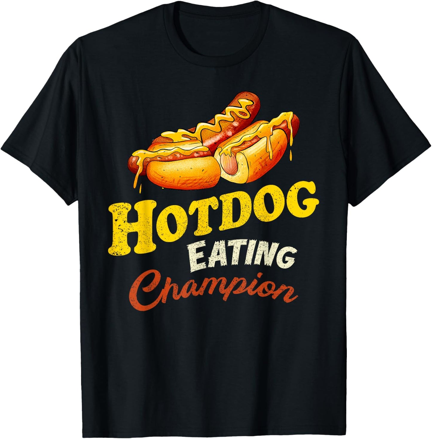 Hot Dog Eating Champion Funny Gifts For Hot Dogs Lover T-Shirt - T-Shirt | Black