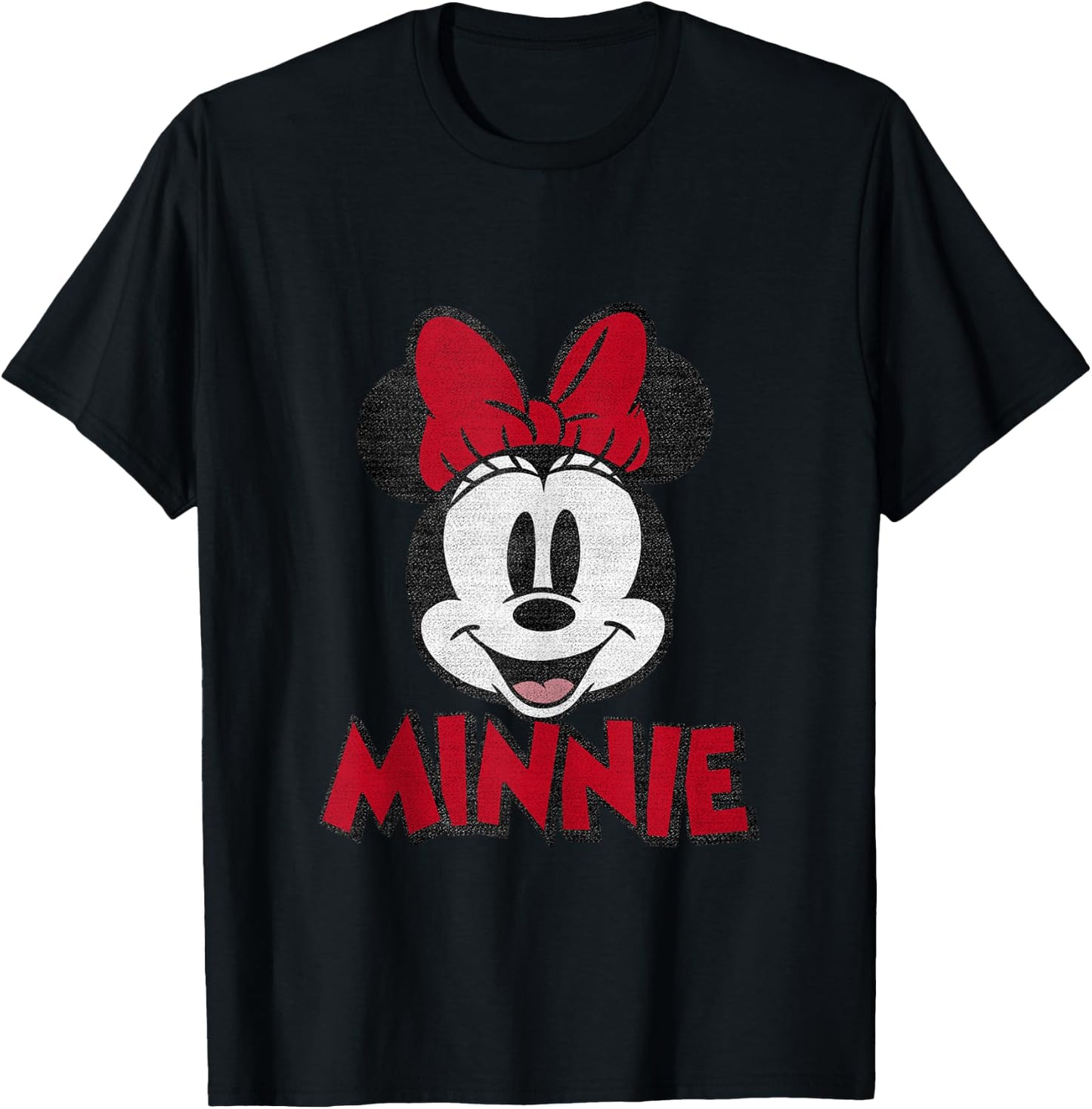 Disney Mickey and Friends Minnie Mouse Vintage Portrait T-Shirt - T-Shirt | Black