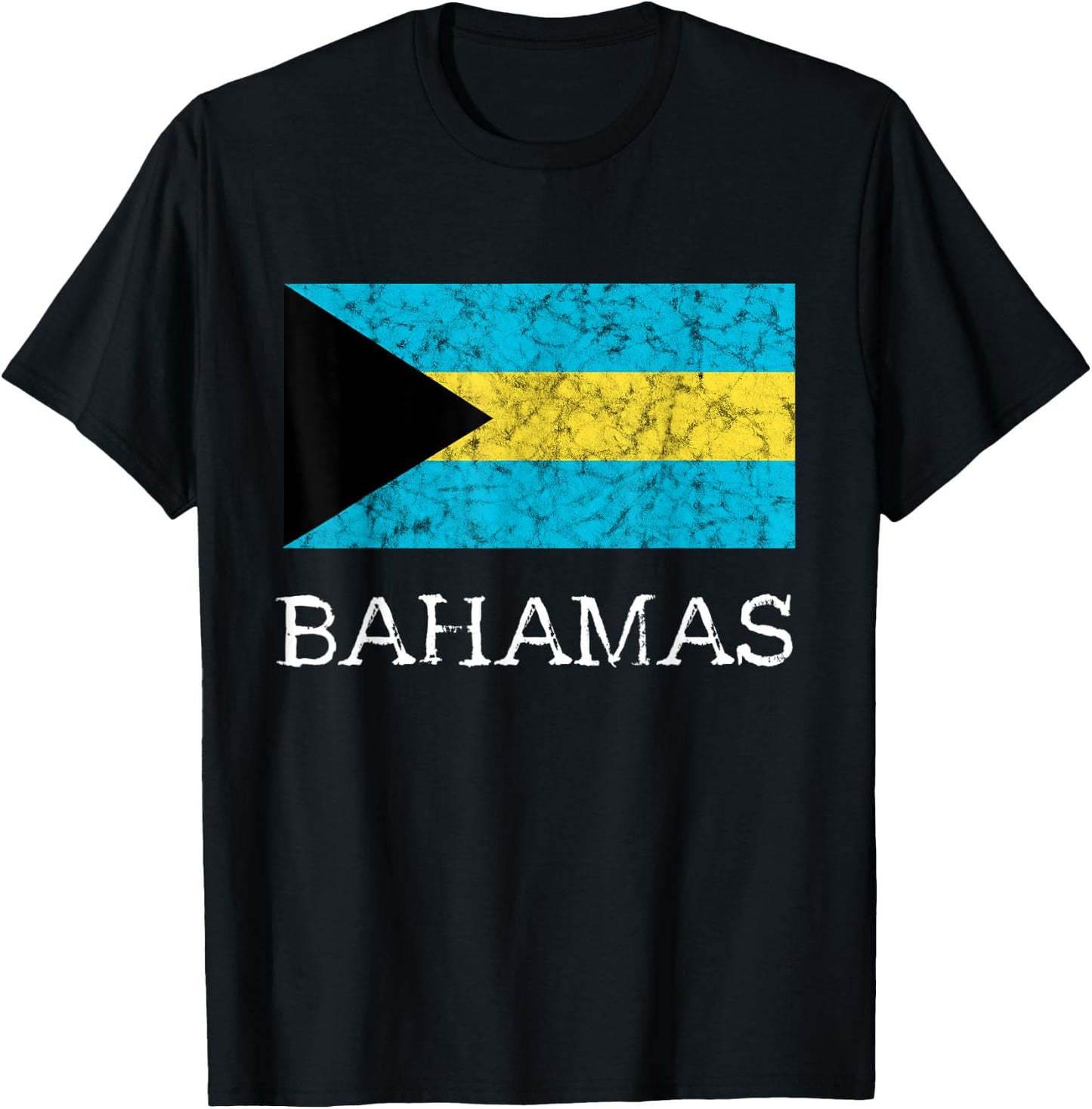 Bahamas Flag Bahamian Island Tourist Souvenir Bahamian Flag T-Shirt - T-Shirt | Black