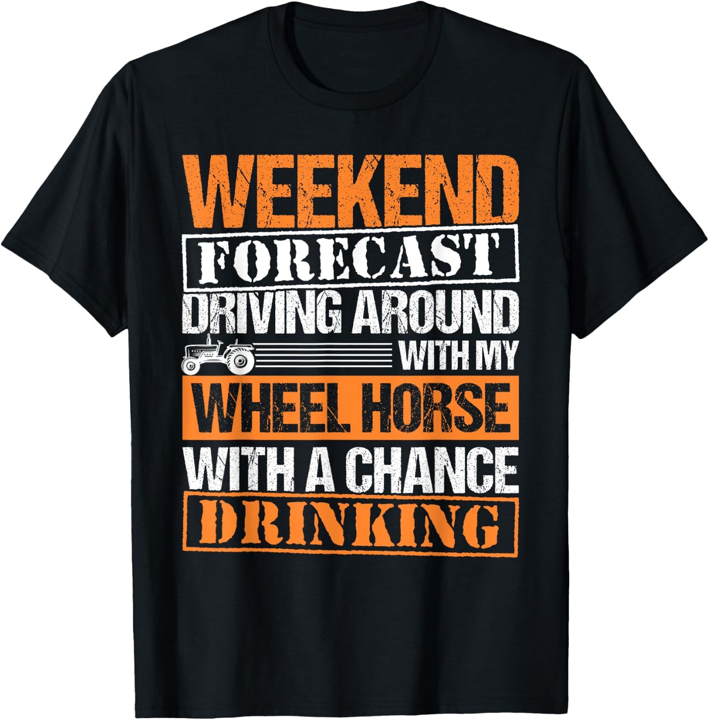 Tractor Wheel Horse Farmer Farming T-Shirt - T-Shirt | Black