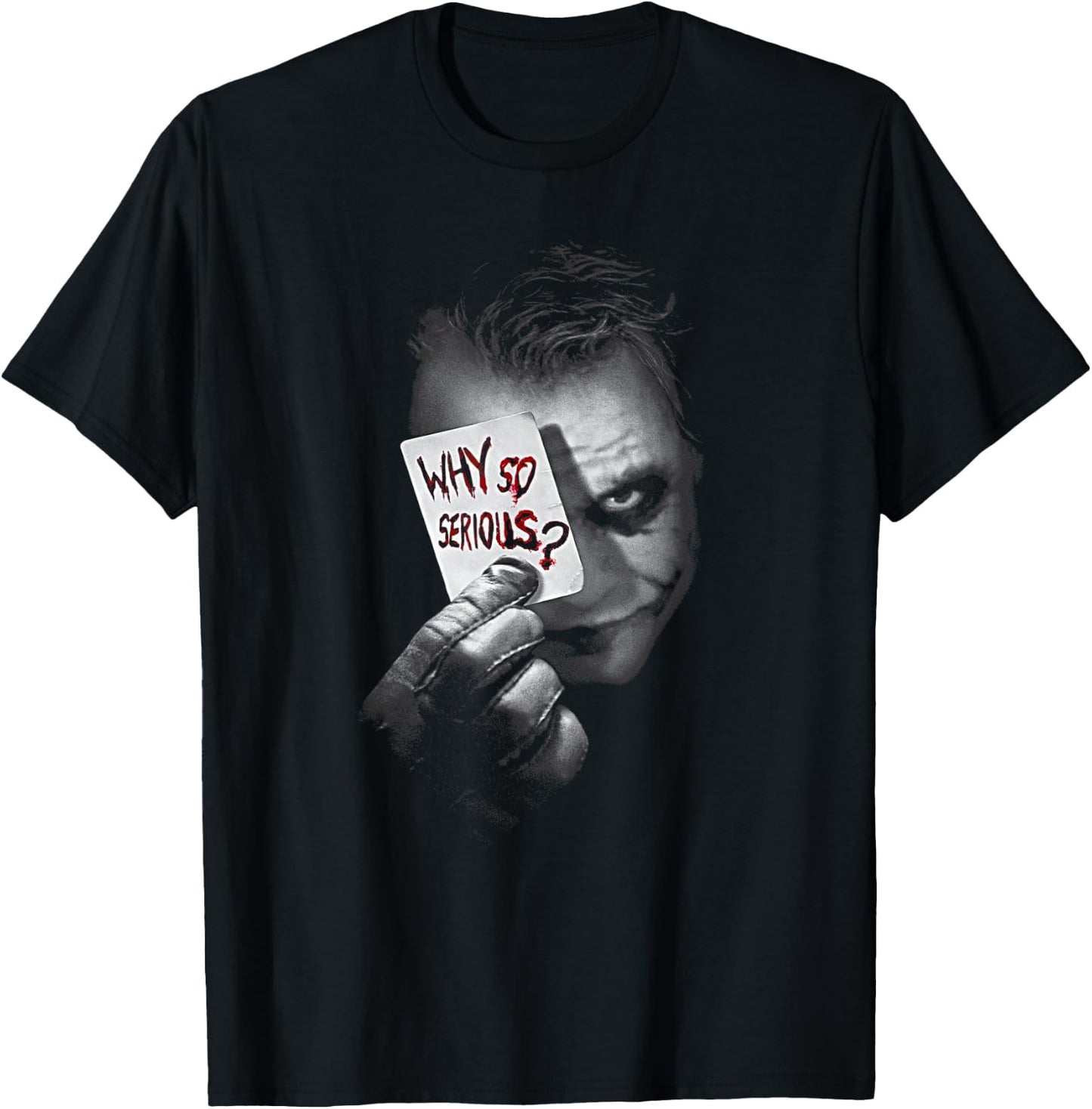 DC Comics Men's Adult Black Batman Dark Knight 'Why So Serious' T-Shirt - T-Shirt | Black
