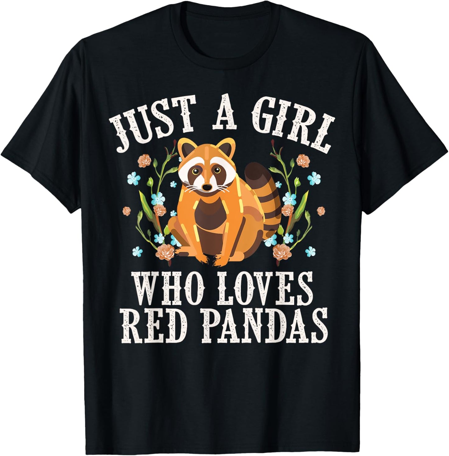 Funny Red Panda Gift Cool Animal Whisperer Girls T-Shirt - T-Shirt | Black