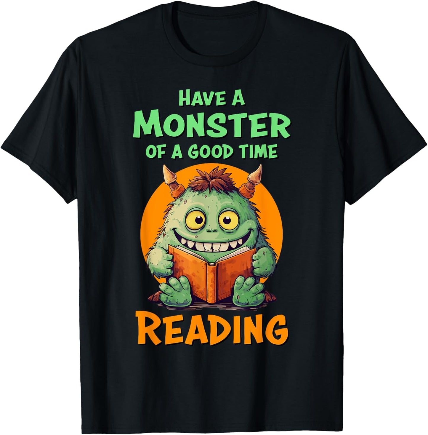 Funny Halloween Teacher Librarian Monster Reading Books Men Women Kids T-Shirt - T-Shirt | Black