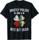 Polish Wee Bit Irish Poland St Patricks Day Gift T-Shirt - T-Shirt | Black