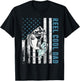 Fishing Lovers Gifts Reel Cool Dad American Flag T-Shirt - T-Shirt | Black
