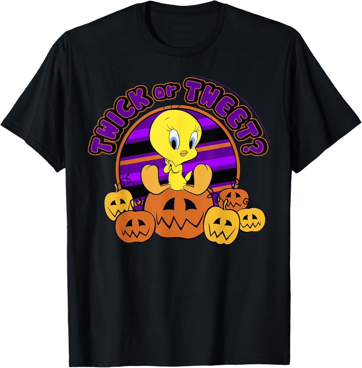 Looney Tunes Halloween Tweety Bird Twick Or Tweet T-Shirt - T-Shirt | Black