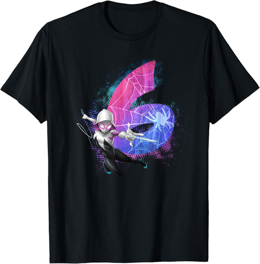 Marvel Ghost-Spider Gwen Stacy 6th Birthday Graphic T-Shirt - T-Shirt | Black