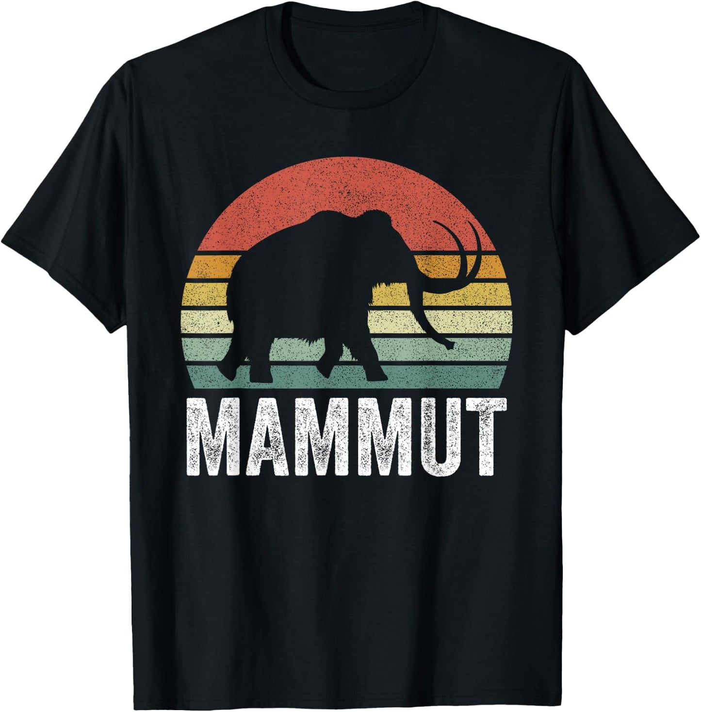 Vintage Retro Sunset Mammut T-Shirt - T-Shirt | Black