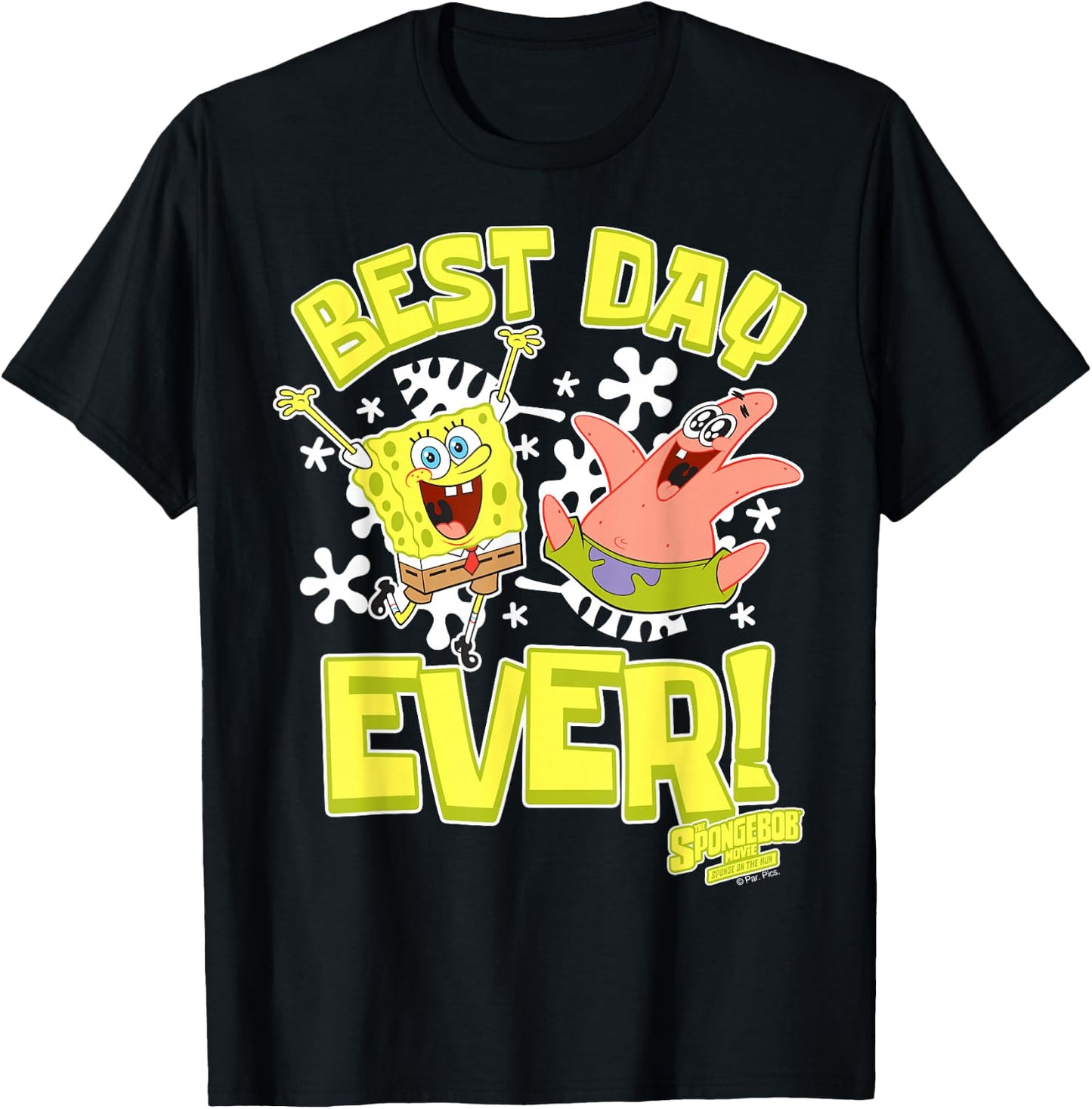 Sponge On The Run Patrick & Spongebob Best Day Ever T-Shirt - T-Shirt | Black