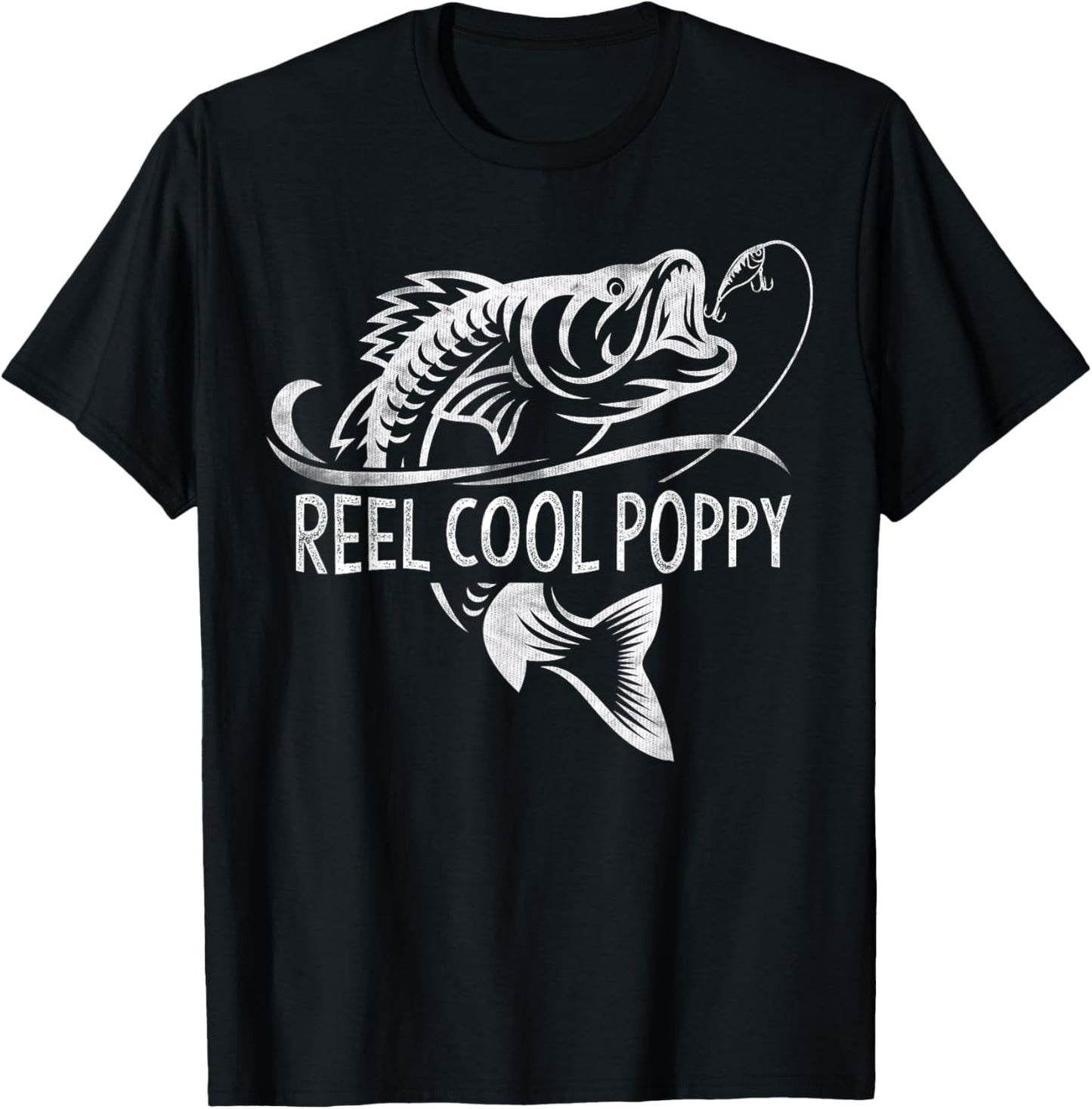 Reel Cool Poppy Fishing Gifts Poppy Father's Day T-Shirt - T-Shirt | Black