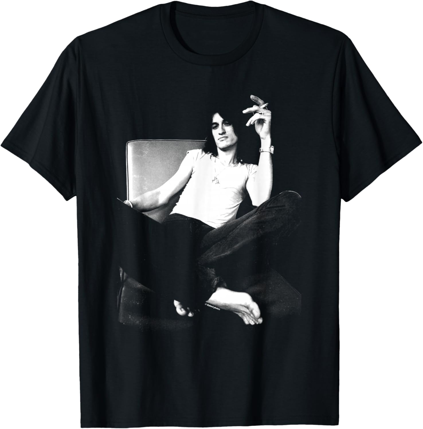 Joe Perry Guitarist Of Aerosmith 1985 By Allan Ballard T-Shirt - T-Shirt | Black