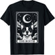 Tarot Card Vintage Crescent Moon Boston Terrier Dog Mom T-Shirt - T-Shirt | Black