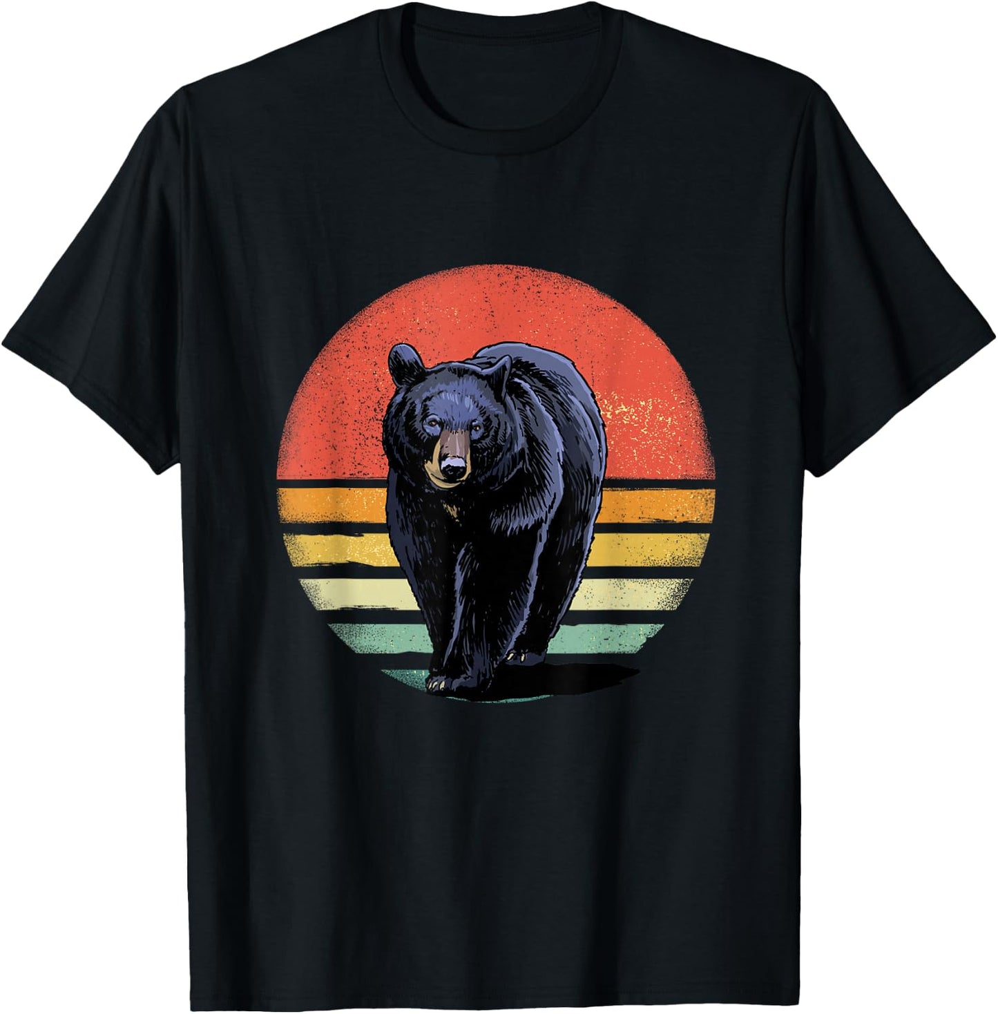 Retro Vintage Black Bear T-Shirt - T-Shirt | Black