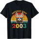 22nd Birthday Party 22 years old Cat Awesome Since 2003 T-Shirt - T-Shirt | Black