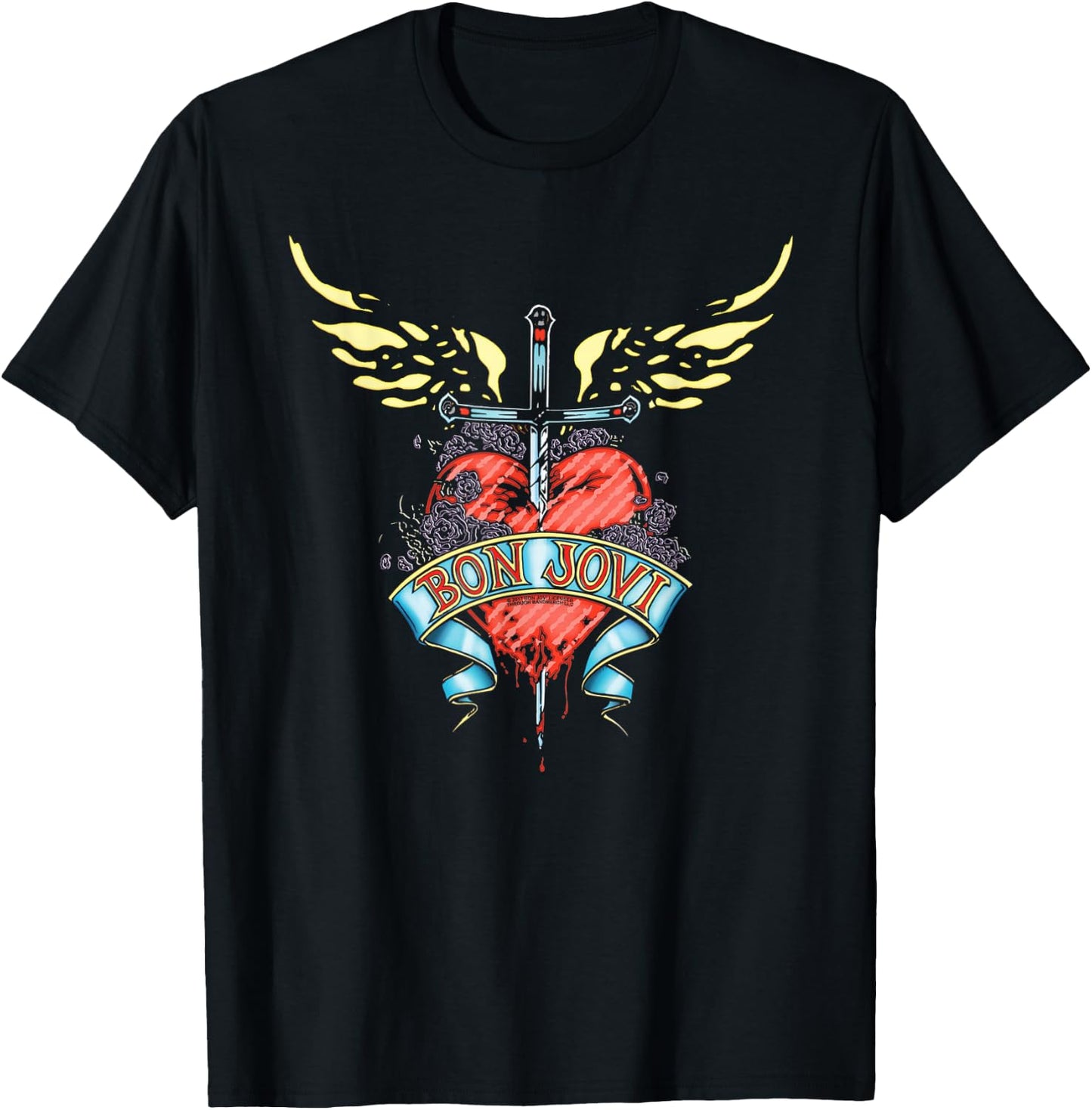 Bon Jovi Daggered T-Shirt - T-Shirt | Black