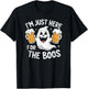 I'm Just Here For The Boos Funny Halloween Ghost T-Shirt - T-Shirt | Black
