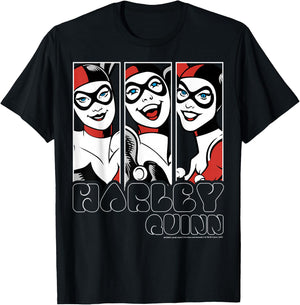 DC Comics Batman Harley Quinn Panels T-Shirt - T-Shirt | Black