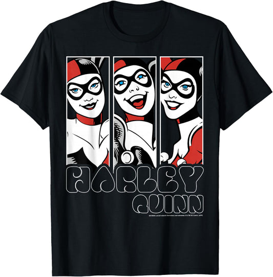 DC Comics Batman Harley Quinn Panels T-Shirt - T-Shirt | Black