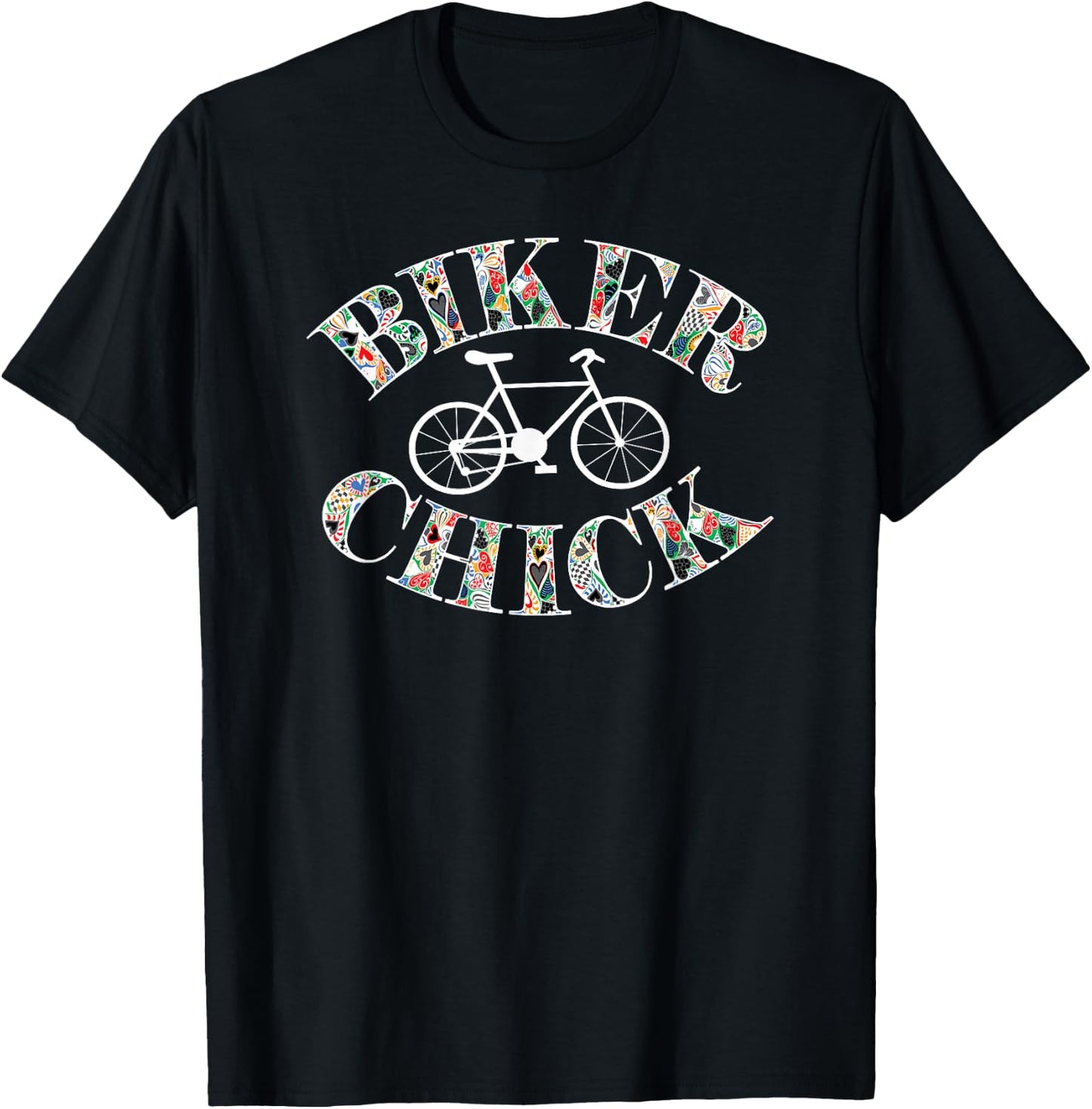 Biker Chick Bike T-Shirt - T-Shirt | Black